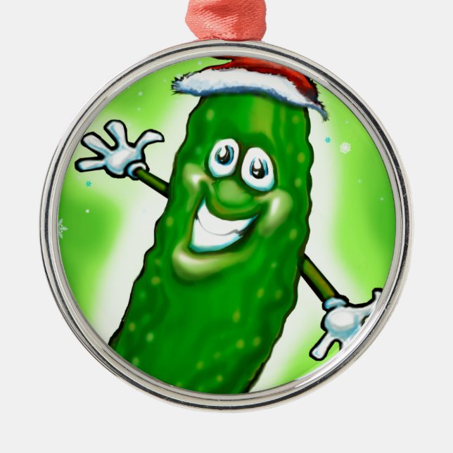 Christmas Pickle Metal Ornament (Front)