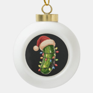 Christmas Pickle Pickle In Xmas Light Pickle Ceramic Ball Christmas Ornament
