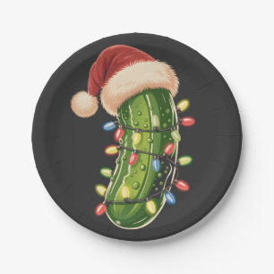 Christmas Pickle Pickle In Xmas Light Pickle  Paper Plates