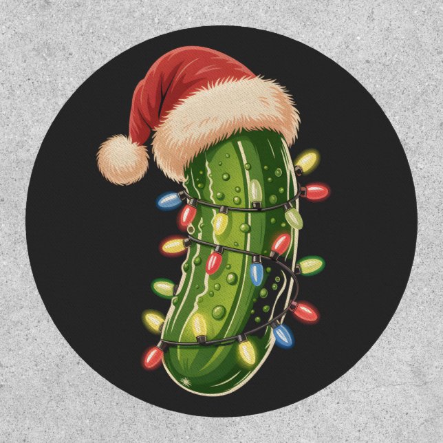 Christmas Pickle Pickle In Xmas Light Pickle  Patch (Front)