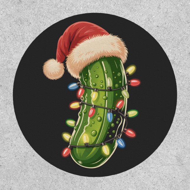 Christmas Pickle Pickle In Xmas Light Pickle  Patch (Front)