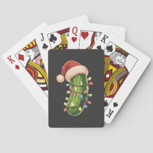 Christmas Pickle Pickle In Xmas Light Pickle Poker Cards
