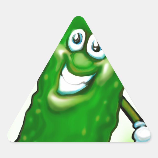 Christmas Pickle Triangle Sticker (Front)