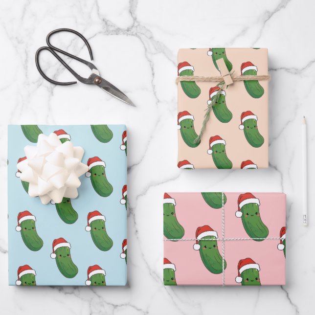 Christmas Pickle  Wrapping Paper Sheets (Front)