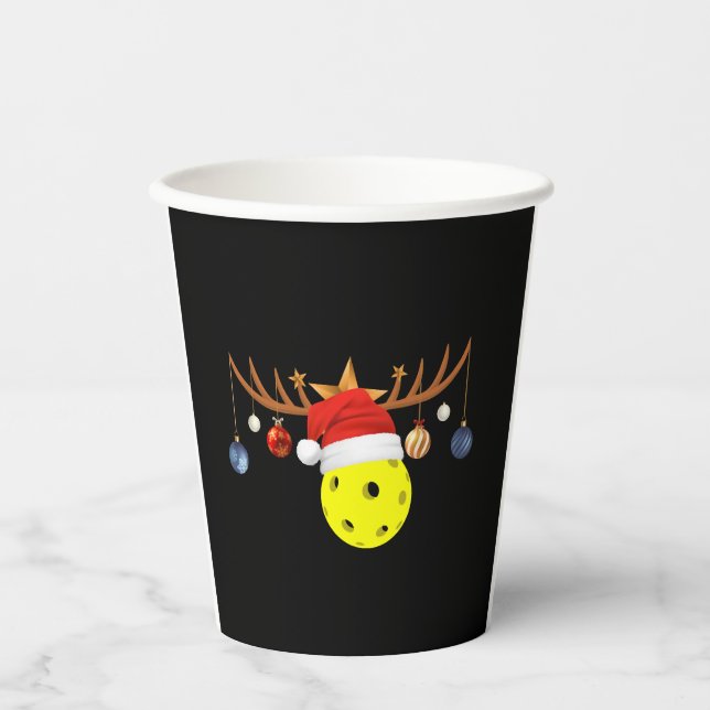 Christmas Pickleball 0 Paper Cups (Front)