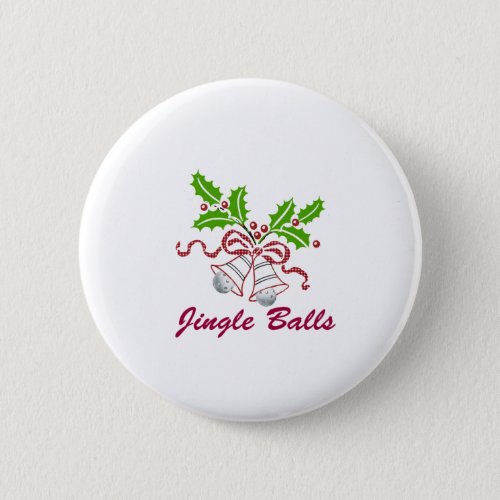 Christmas Pickleball Bells Button