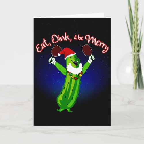 Christmas Pickleball Card
