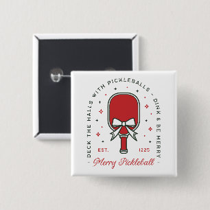 Christmas pickleball funny quotes party aesthetic button
