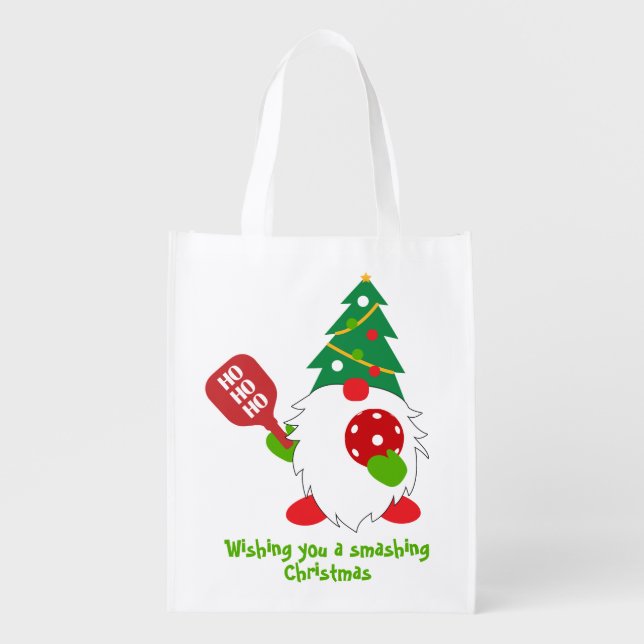 🎅Christmas pickleball  Grocery Bag (Front)