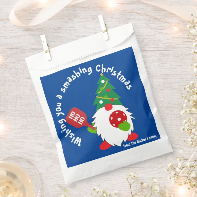 🎅Christmas pickleball Paper Favor Bag (Clipped)