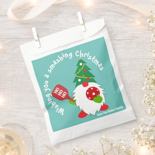 Christmas pickleball Paper Favor Bag