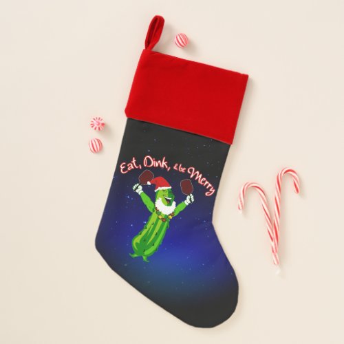 Christmas Pickleball Santa Hat Pickle Christmas Stocking