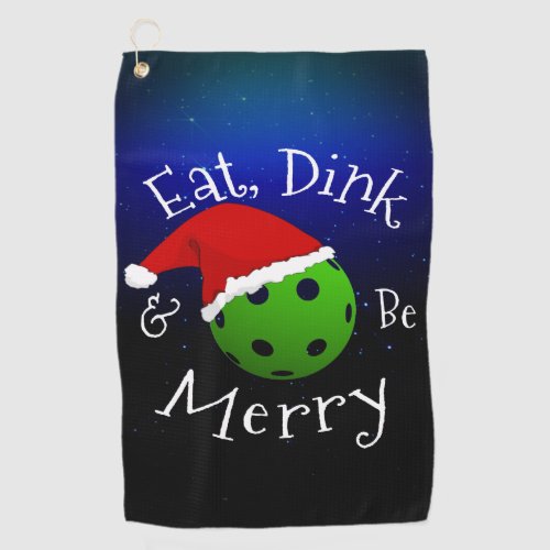 Christmas Pickleball Saying Golf Towel