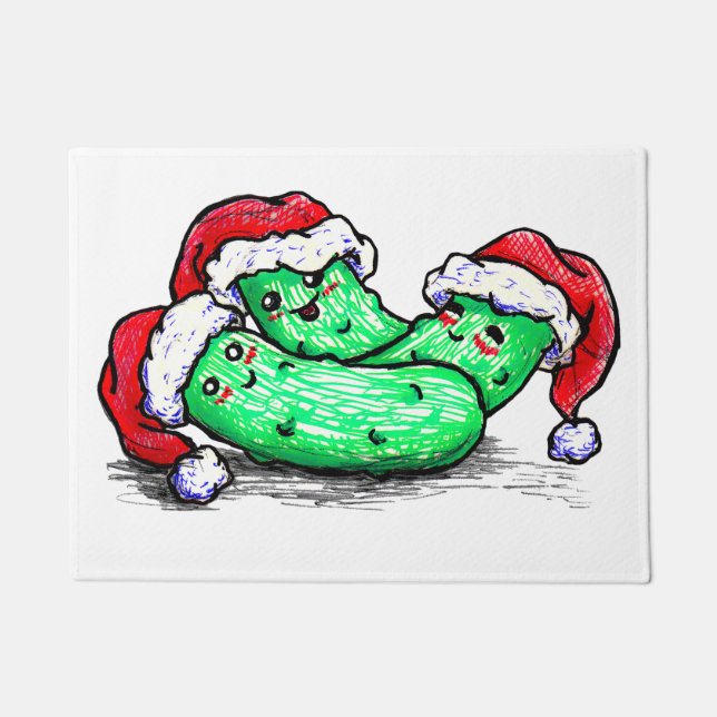 Christmas Pickles Doormat (Front)