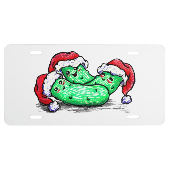 Christmas Pickles License Plate (Front)