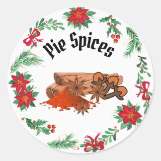 Christmas Pie Spices  Classic Round Sticker