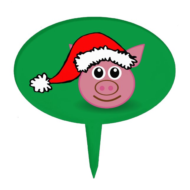 christmas pig cake topper (Front)