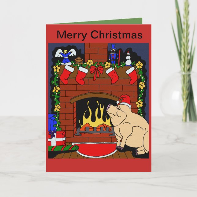 Christmas Pig Card (Front)