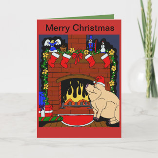 Christmas Pig Card