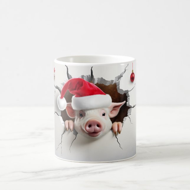 Christmas Pig Coffee Mug (Center)