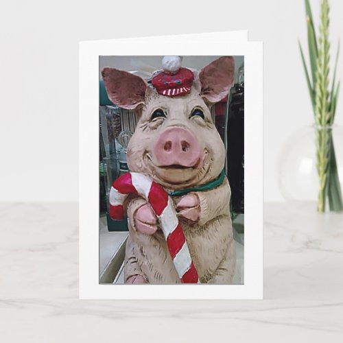 CHRISTMAS PIG FOR MY WIFE_LOVE LAUGHING WITH YOU HOLIDAY CARD