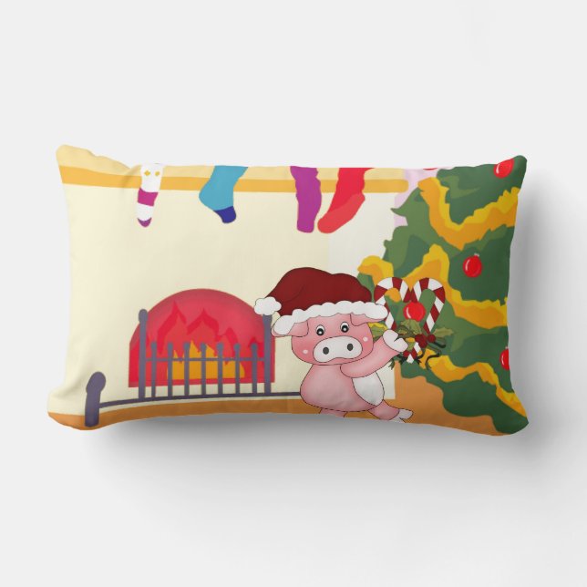 Christmas Pig Pillow (Front)