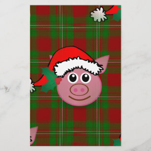 christmas pig stationery