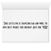 CHRISTMAS PIGGY EMOGI SAYS "MERRY CHRISTMAS" (Inside Horizontal (Bottom))