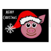 CHRISTMAS PIGGY EMOGI SAYS "MERRY CHRISTMAS" (Front Horizontal)