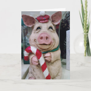 CHRISTMAS PIGGY HOLIDAY WISHES CARD