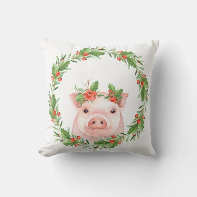 Christmas Piggy Pillow (Front)
