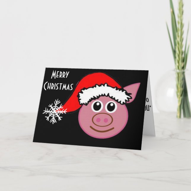 CHRISTMAS PIGGY WISHES YOU **MERRRRY CHRISTMAS** HOLIDAY CARD (Front)