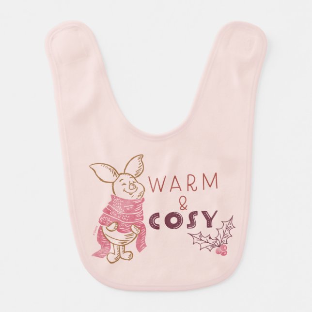 Christmas Piglet | Warm & Cosy Baby Bib (Front)