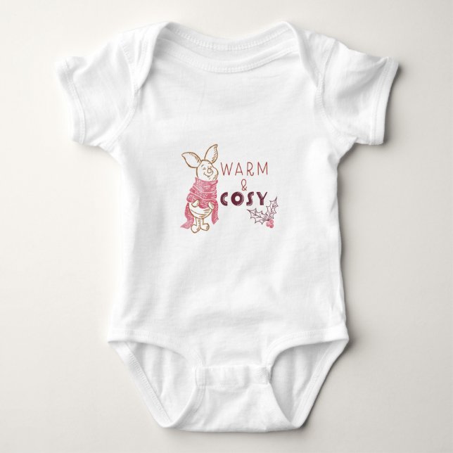 Christmas Piglet | Warm & Cosy Baby Bodysuit (Front)