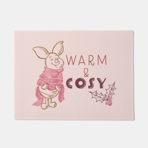 Christmas Piglet  Warm  Cosy Doormat