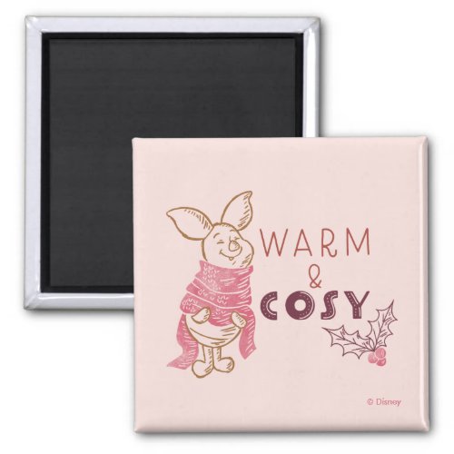 Christmas Piglet  Warm  Cosy Magnet