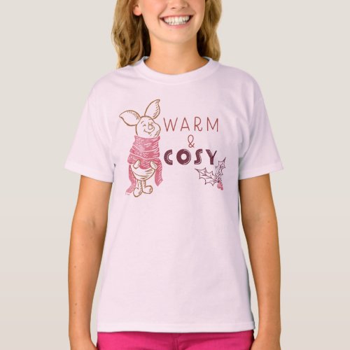 Christmas Piglet  Warm  Cosy T_Shirt