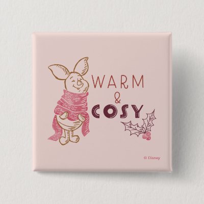 Christmas Piglet | Warm &amp; Cozy Button
