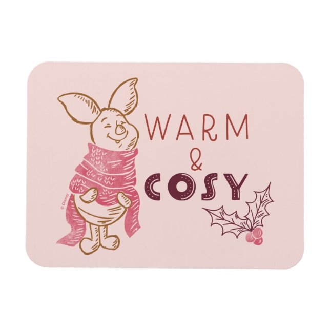 Christmas Piglet | Warm & Cozy Magnet (Horizontal)