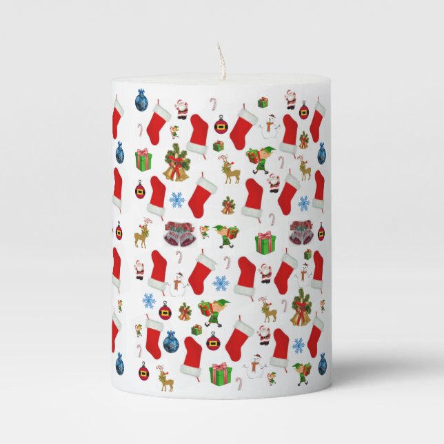 Christmas Pillar Candle (Front)