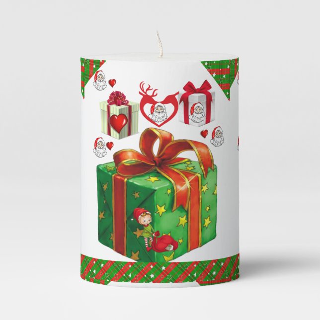 Christmas Pillar Candle (Front)