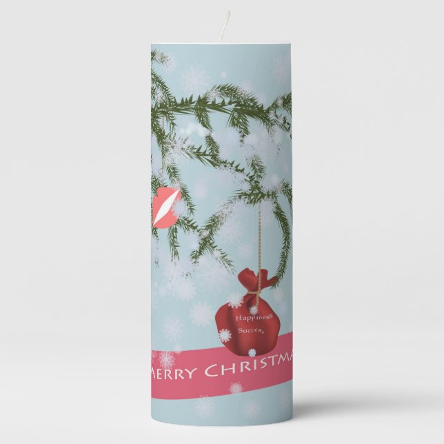 Christmas Pillar Candle (Front)