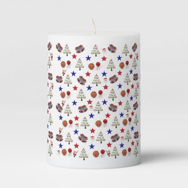 Christmas Pillar Candle (Front)