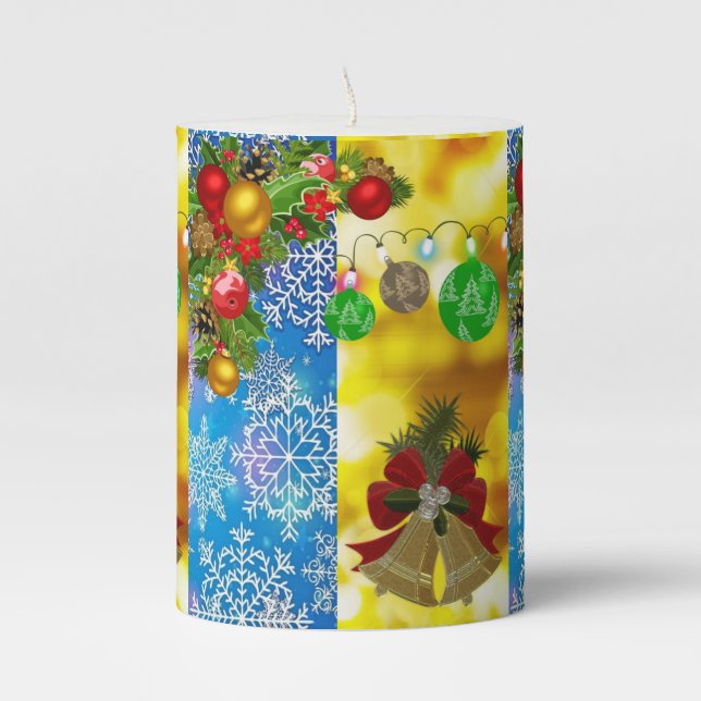 Christmas Pillar Candle (Front)
