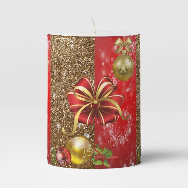 Christmas Pillar Candle (Front)
