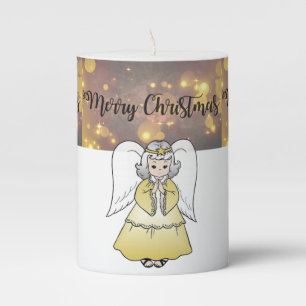 Christmas Pillar Candle, Angel Candle