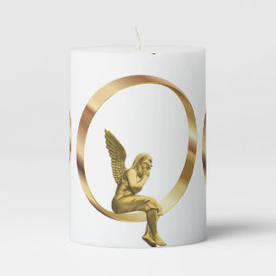 Christmas Pillar Candle, Angel Candle