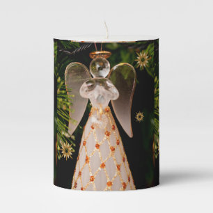 Christmas Pillar Candle, Angel Pillar Candle