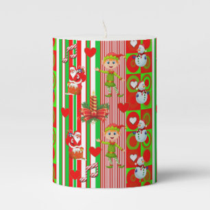 Christmas Pillar Candle, Christmas Candle