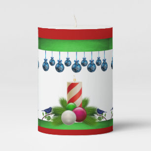 Christmas Pillar Candle, Christmas Candle